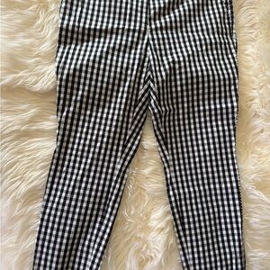 Lafayette 148 New York Black and White Gingham Pants